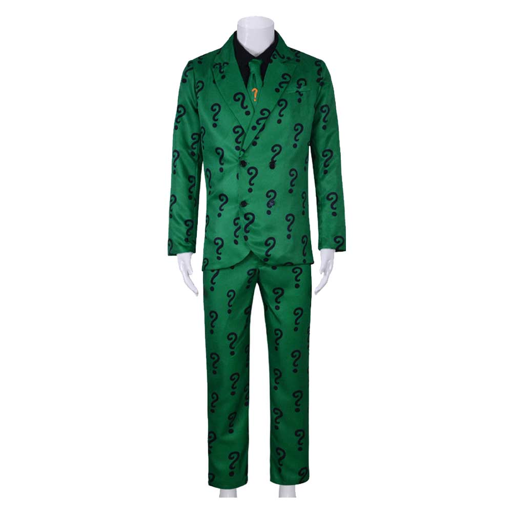 Batman Riddler Edward Nygma Cosplay Costume Green Outfits Halloween Ca ...