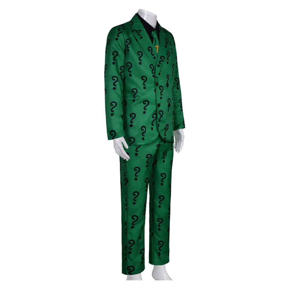 Batman Riddler Edward Nygma Cosplay Costume Green Outfits Halloween Carnival Suit