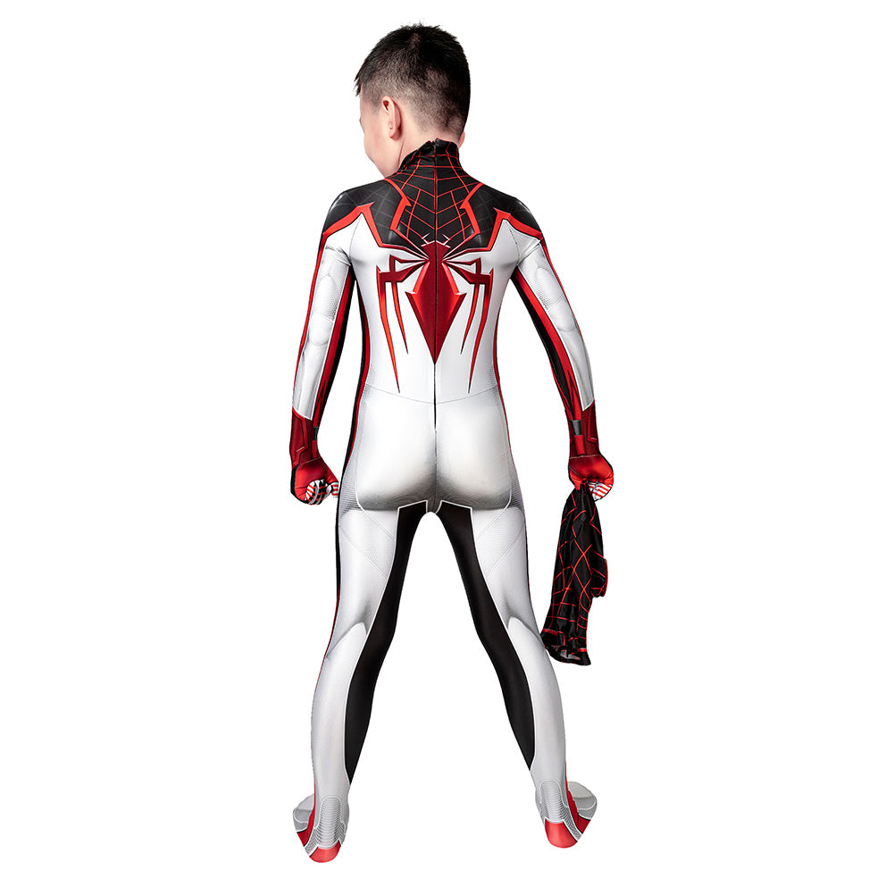 Kids Children Miles Morales Jumpsuit Outfits Cosplay Costume Halloween Carnival Suit