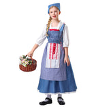 Beauty and the Beast Belle Kids Children Cosplay Costume Dress Halloween Carnival Suit