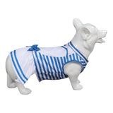 Barbie Pet Dog Blue Stripes Dress Outfits Cosplay Costume Halloween Carnival Suit 