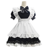 Gothic Style Maid Costume Lolita Dress Black White Cute Japanese Costume Halloween Carnival Party Dress