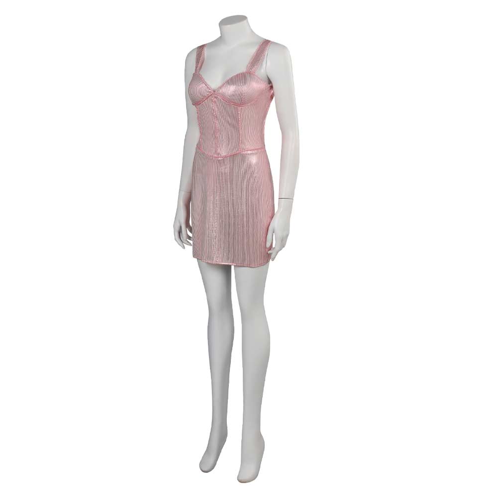 Barbie 2023 Pink Dress Cosplay Costume Halloween Carnival Suit