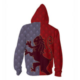 Hogwarts Legacy Gryffindor Cosplay Hoodie 3D Printed Hooded Sweatshirt Men Women Casual Streetwear Zip Up Jacket Coat