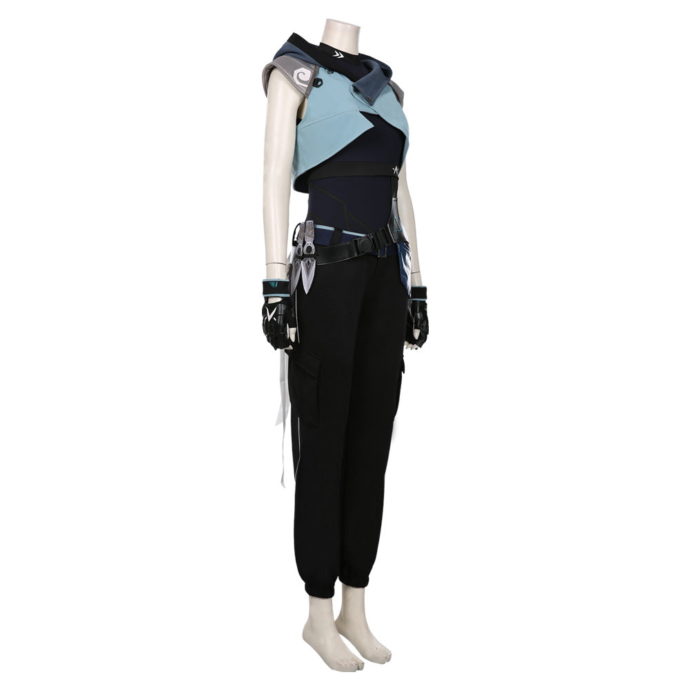 Game Valorant Jumpsuit Jett Halloween Outfit Cosplay Costume