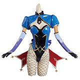 Genshin Impact Mona Bunny Girls Jumpsuit Outfits Cosplay Costume Halloween Carnival Suit