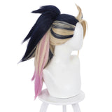 League of Legends LOL KDA Groups Akali Carnival Halloween Party Props The Rogue Assassin Cosplay Wig Heat Resistant Synthetic Hair