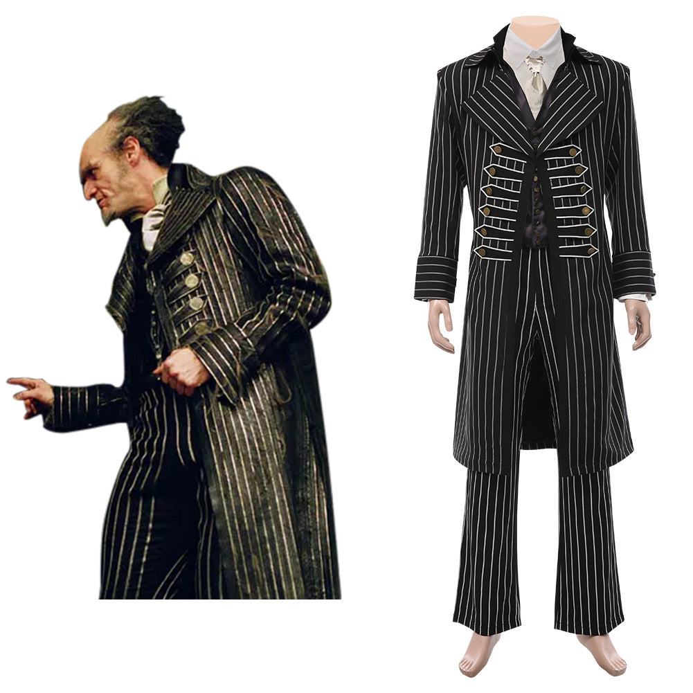 Lemony Snicket‘s A Series of Unfortunate Events Halloween Carnival Suit Count Olaf Cosplay Costume Men Coat Pants Outfits