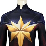 Captain Carol Danvers Movie Character Black Jumpsuit Cosplay Costume Outfits