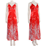 Carrie Red Red Dress Cosplay Costume Halloween Carnival Suit