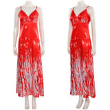Carrie Red Red Dress Cosplay Costume Halloween Carnival Suit