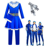 Kids Girls Zombie 3 A-Li Cosplay Costume Dress Bag Outfits Halloween Carnival Suit