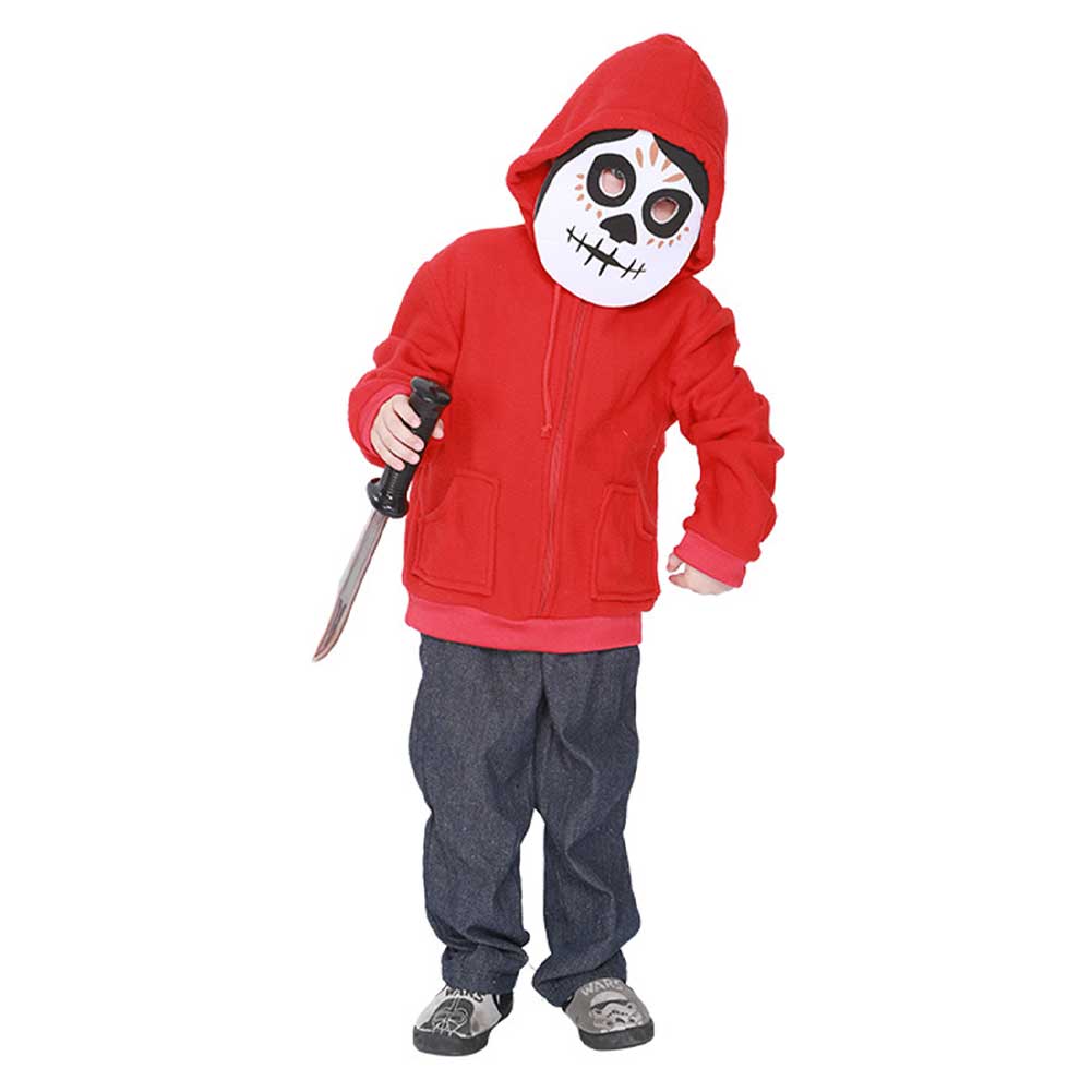 Coco Miguel Rivera Movie Character Kids Children Red Oufits Cosplay Costume Outfits