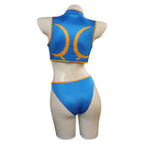 Street Fighter: The Legend of Chun-Li Swimsuit Top Shorts Cosplay Costume Halloween Carnival Party Suit