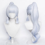 Genshin Impact Kamisato Ayaka Cosplay Wig Heat Resistant Synthetic Hair Carnival Halloween Party Props