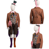 Mad Hatter Alice in Wonderland Tarrant Hightopp Kids Cosplay Costume  Fancy Outfit Halloween Carnival Suit