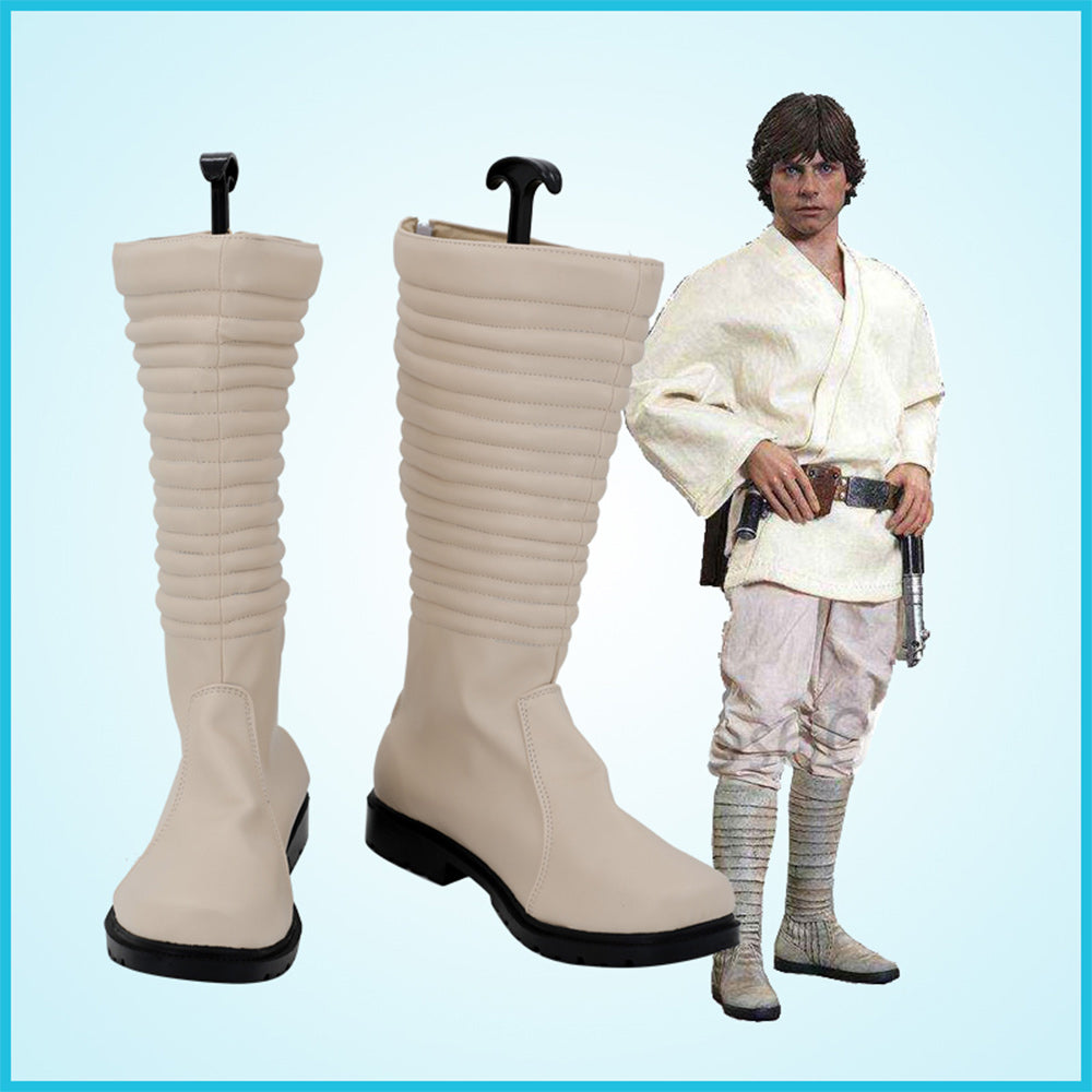 A New Hope Luke Skywalker Cosplay Shoes Boots Halloween Costumes Accessory Custom Made