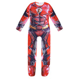 Kids Children The Flash Cosplay Costume JUmpsyut Gloves Outfits Halloween Carnival Suit