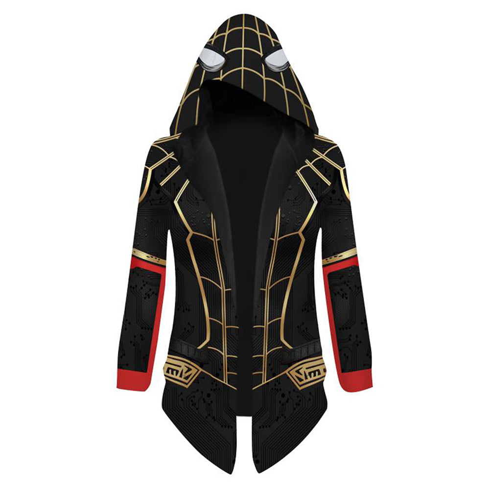 Spider-Man: No Way Home Cosplay Long Coat Hooded Sweatshirt Men Women Casual Streetwear Jacket