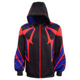 Spider Man: Across The Spider Verse Spider-Man 2099 Hoodie Cosplay Costume Halloween Carnival Suit