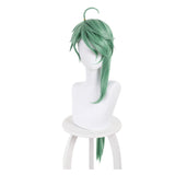 Genshin Impact Bai Shu Wig Green Cosplay Wig Heat Resistant Synthetic Hair Carnival Halloween Party Props