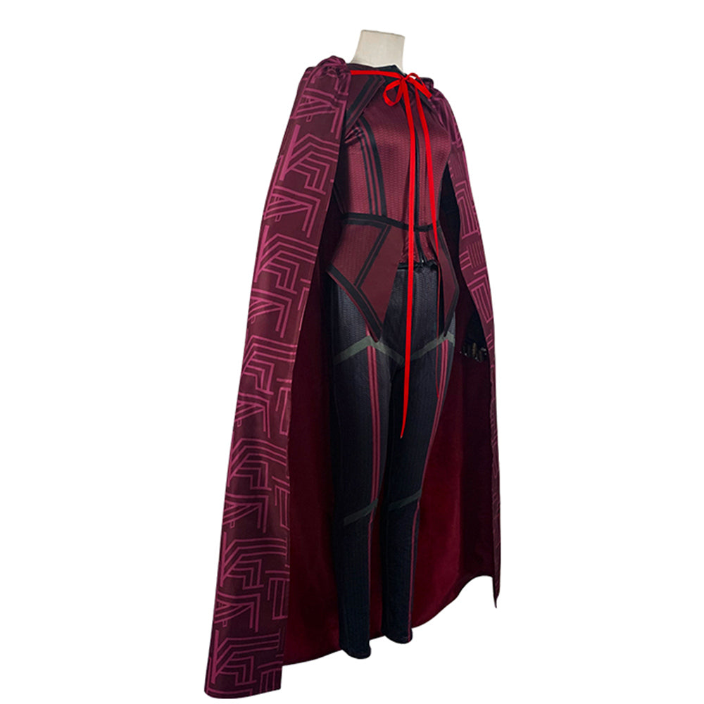 Wanda Vision Scarlet Witch Cosplay Costume Outfits Halloween Carnival Suit