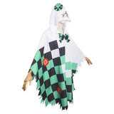 Demon Slayer Kamado Tanjirou Cosplay Costume Ghost Hooded Cloak Halloween Carnival