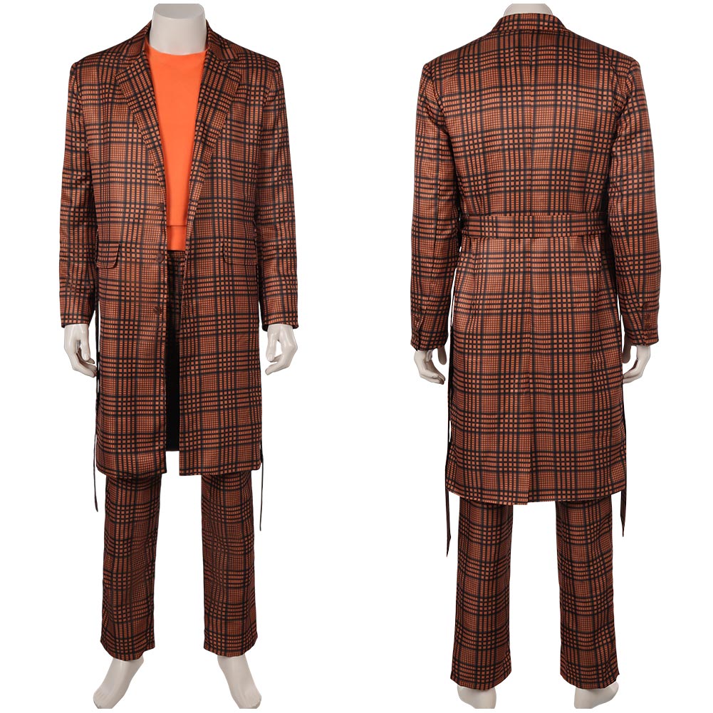 Doctor Who The Doctor Ncuti Gatwa Orange And Black Plaid Clothing Cosplay Costume Outfits Halloween Carnival Suit