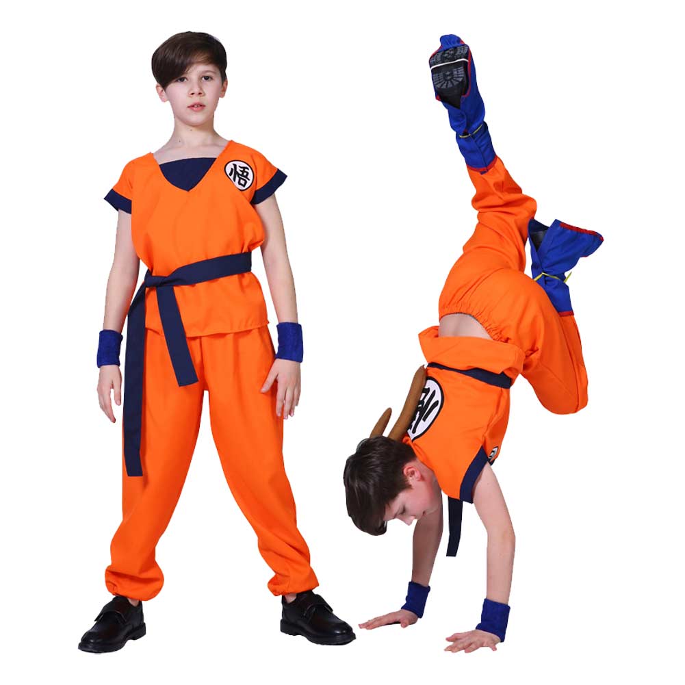 Dragon Ball Kids Children Goku Childhood Halloween Carnival Suit Cosplay Costume Outfits