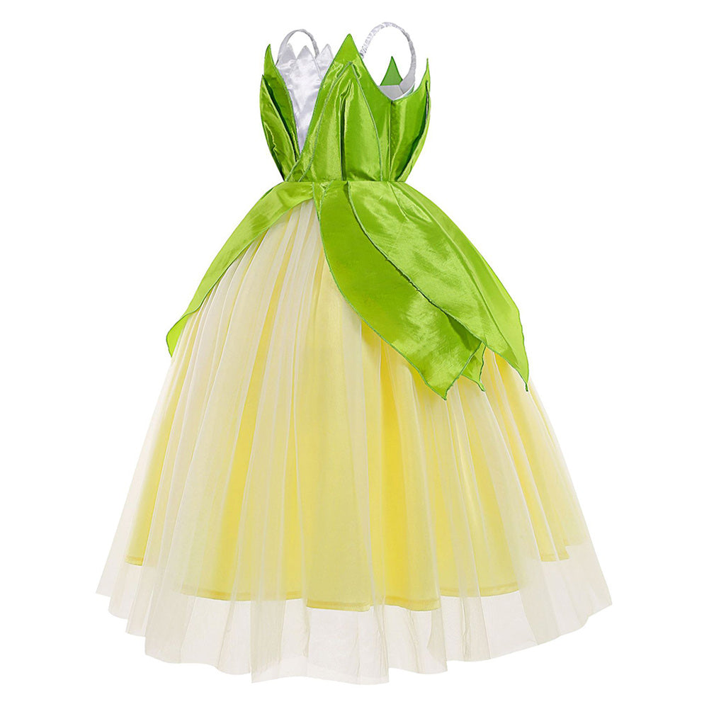 The Princess and the Frog Tiana Cosplay Costume Dress Halloween Carnival Party Suit
