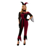 Women Clown Circus Cosplay Costume Performance Outfits Halloween Carnival Suit