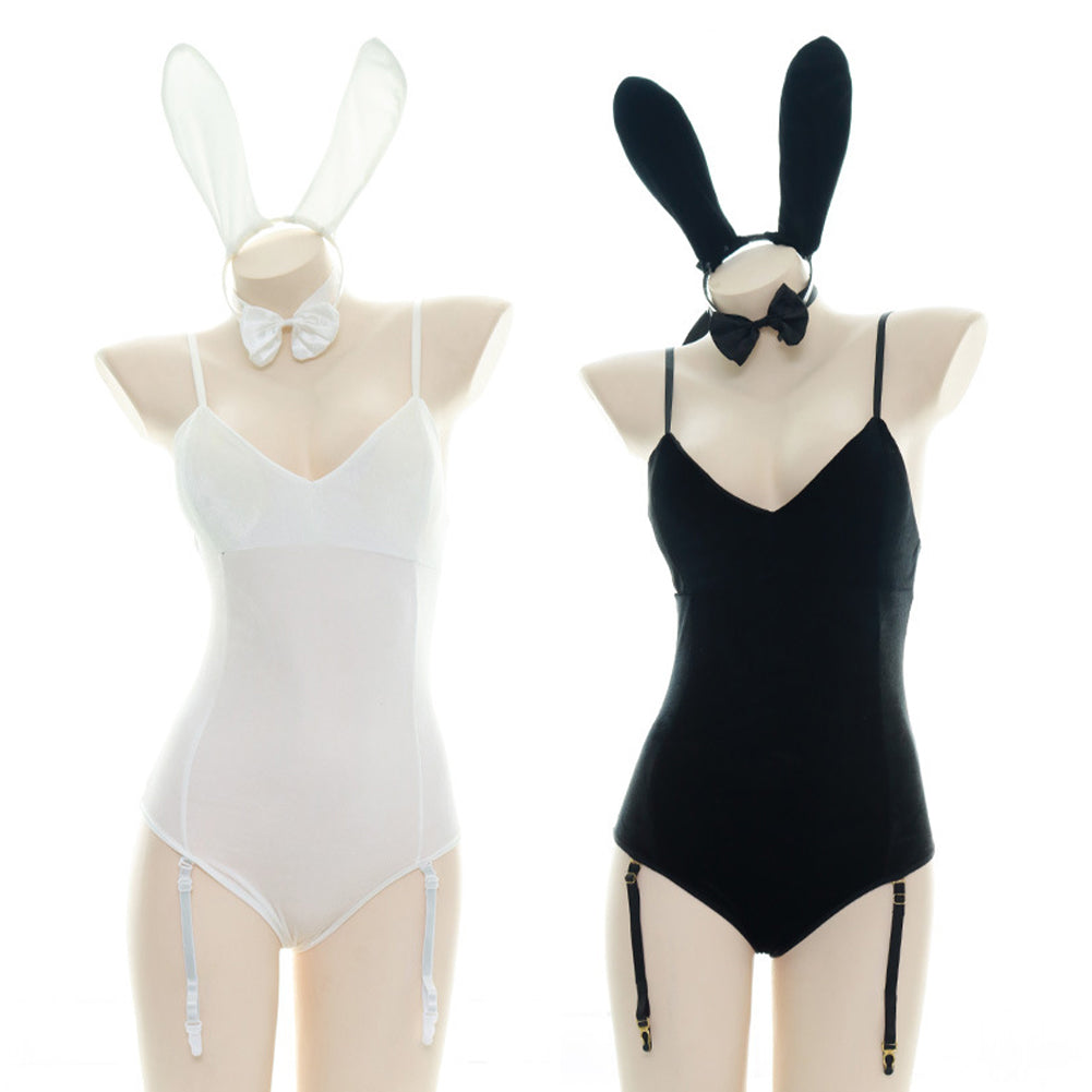 Black Velvet Rabbit Bunny Girls Cosplay Costume Uniform Jumpsuit Outfits Halloween Carnival Suit