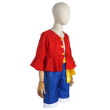 Kids One  Piece Monkey D. Luffy Cosplay  Costume Outfits Halloween Carnival Suit