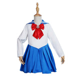 Sailor Moon Kids Girls Blue Dresses Outfits Cosplay Costume Halloween Carnival Suit