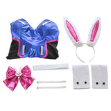 Game Over Watch OW DVA Cosplay Sexy Costume Women Leather Jumpsuit Hana Song Bunny Girl Cosplay Romper