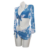 Sexy Bikini Swimsuit  Cosplay Costume Cloak Halloween Carnival Party Disguise Suit