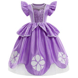 Kids Girls Sofia Cosplay Costume Outfits Halloween Carnival Suit