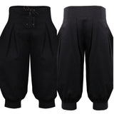 Medieval Renaissance Viking Cosplay Pants Harem Cropped Trousers Halloween Carnival Suit