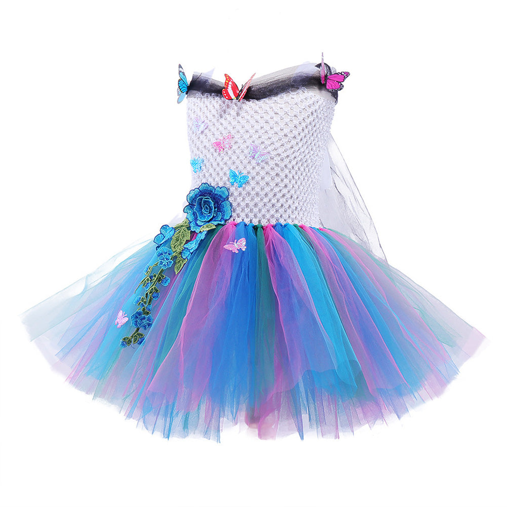 Kids Girls Encanto Mirabel Cosplay Costume TuTu Dress Outfits Halloween Carnival Suit