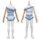Kids Children Frozen Elsa Swimsuit Cosplay Costume Jumpsuit Swimwear Halloween Carnival Suit