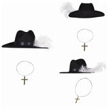 Eagle Eye Hat Cosplay Hat Cap Necklace Halloween Carnival Costume Accessories