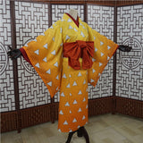 Demon Slayer: Kimetsu no Yaiba Halloween Agatsuma Zenitsu Carnival Costume  Cosplay Costume Women Kimono Outfits