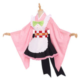 Kamado Nezuko Demon Slayer Cosplay Costume Maid Outfit