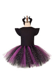 Kids Girls Witch Cosplay Costume Outfits Halloween Carnival Party Disguise Suit