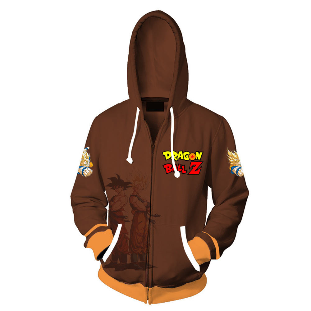 Dragon Ball Cosplay Hoodie 3D Printed Hooded Sweatshirt Casual Streetwear Zip  Up Jacket Coat