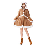 Christmas Dress Elk Cosplay Costume Halloween Carnival Suit