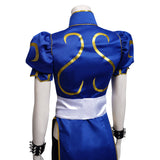 Game Street Fighter(SF) Halloween Carnival SuiChun-Li Cosplay Costume Cheongsam  Dress Outfits t