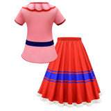Encanto Cosplay T-shirt Skirt Set Girls Kids Cosplay Costume Halloween Carnival Suit