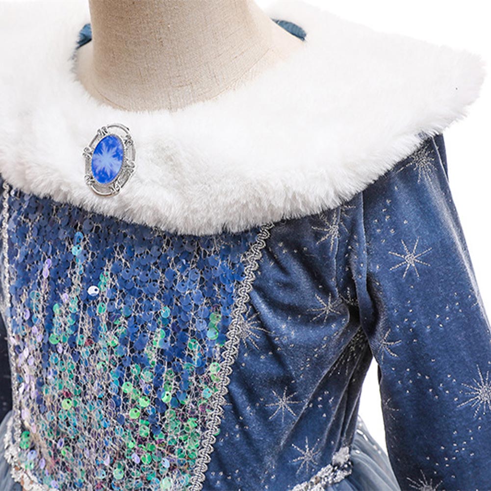 Kids Children Frozen Elsa Cosplay Costume Dress Outfits Halloween Carnival Suit