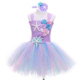 Kids Girls Mermaid Cosplay Costume Dress Outfits Halloween Carnival Suit